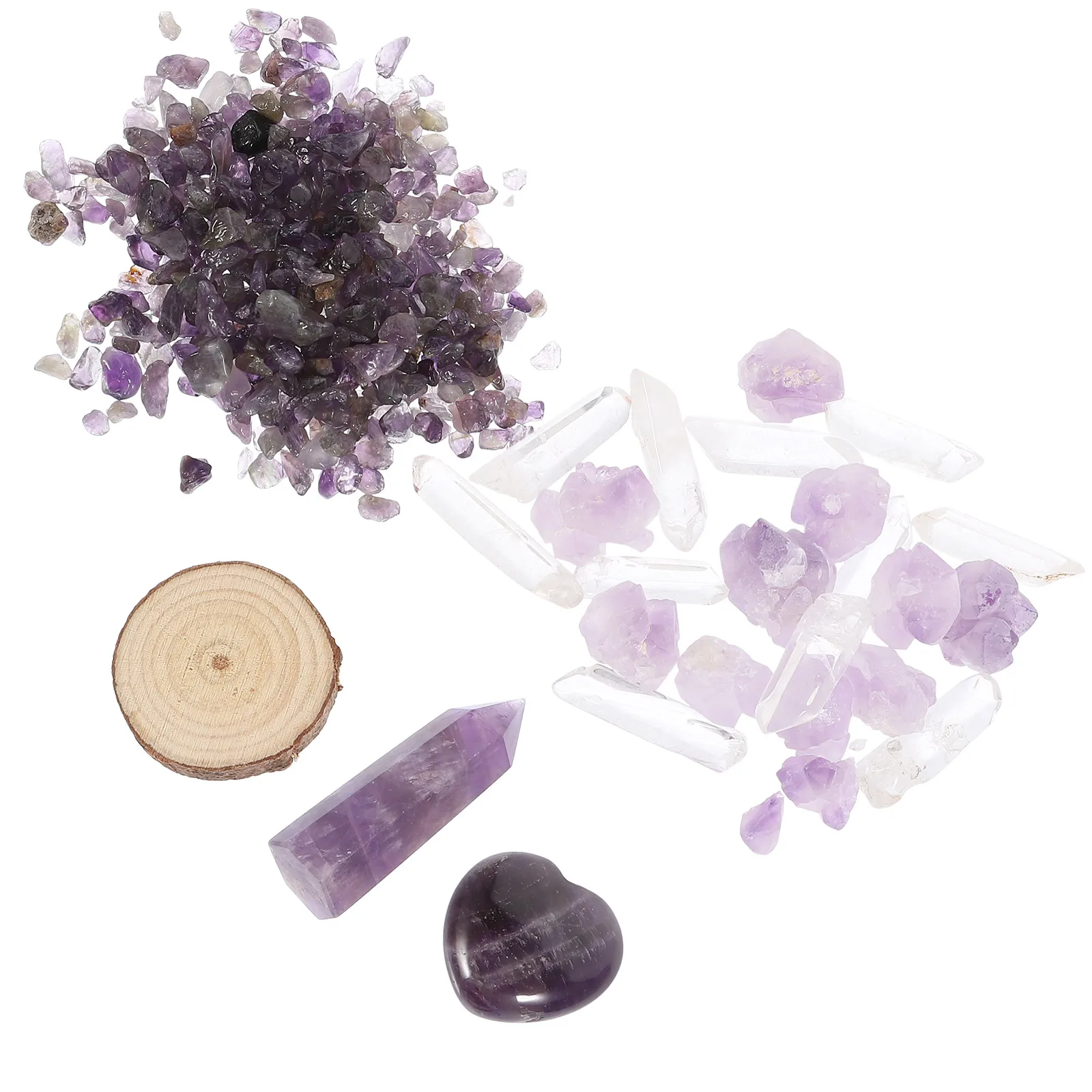 

Amethyst Crystal Set Decorative Rocks for Planters Home Crystal Stone Collections Desktop