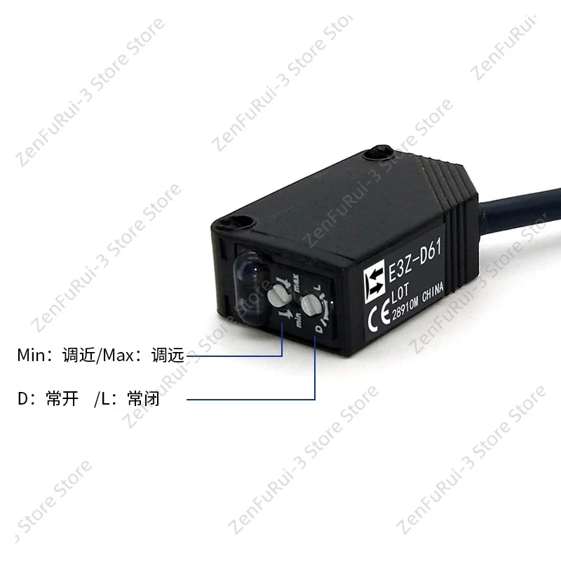 for E3Z-D61 D81 R61 R81 LS61 LS81 T61 Photoelectric Switch Diffuse Reflection Infrared Sensor DC12-24V NPN PNP with Bracket