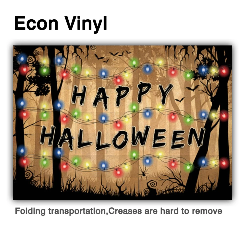 Allenjoy Happy Halloween Background Alphabet Colourful Lights Forests Horrible Monster Party Upside Down Photobooth Backdrop