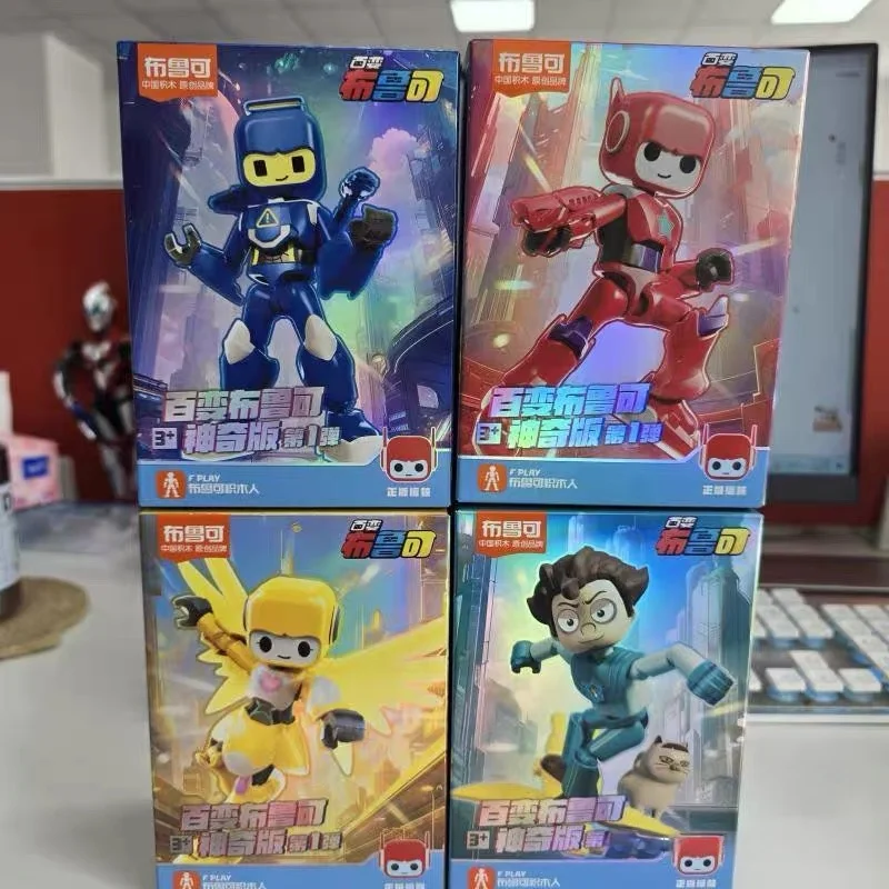 

Подлинные Blokees Blockman, универсальная волшебная версия, сборка головоломки, детские игрушки, коллекционные предметы, настольный орнамент, нежный подарок, игрушки