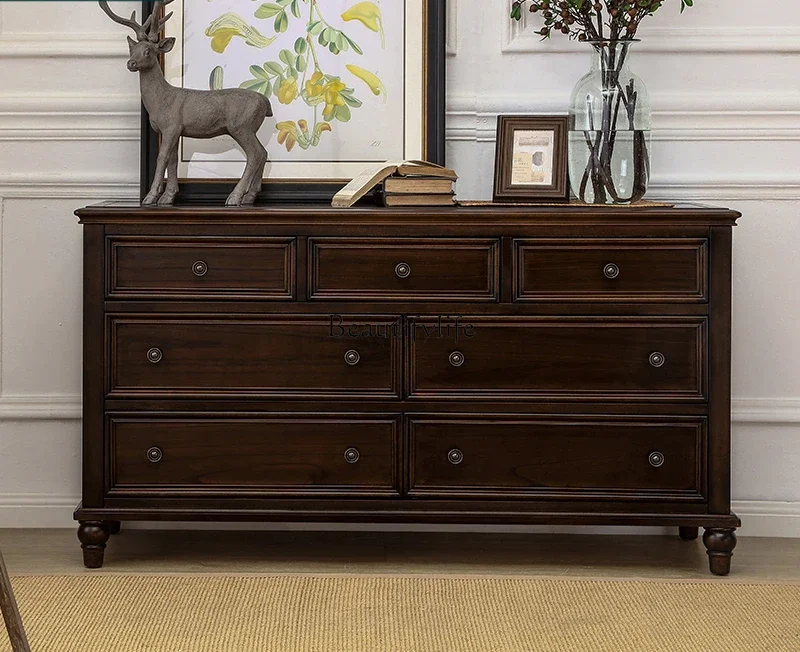 

FG28FG28American solid wood seven chest imported mahogany black walnut