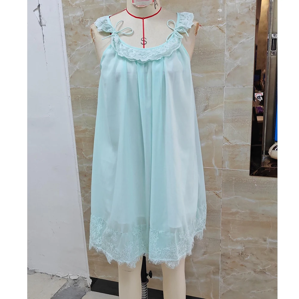 Donne di estate Solido Sexy Lace Trim Babydoll Grunge Vestito Senza Maniche Allentato Flowy Tulle Abiti 2026 Vacanza Al Mare Della Signora Abiti