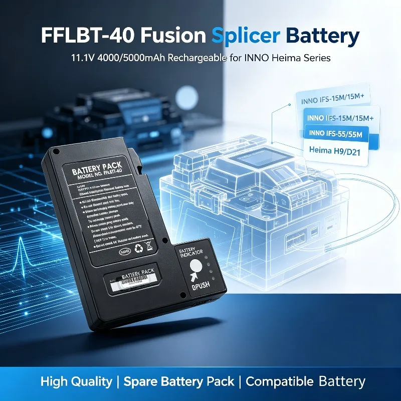 11.1V 4000/5000mAh FFLBT-40 for INNO IFS-15M/15M+/55/55M for Heima H9/D21 Fusion Splicer Battery