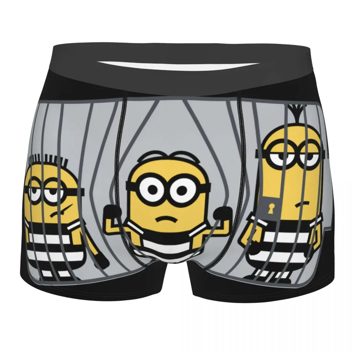 Custom M-Minions Cartoon Battery Boxer Shorts For Men 3D Printed Underwear Panties Briefs Stretch Underpants