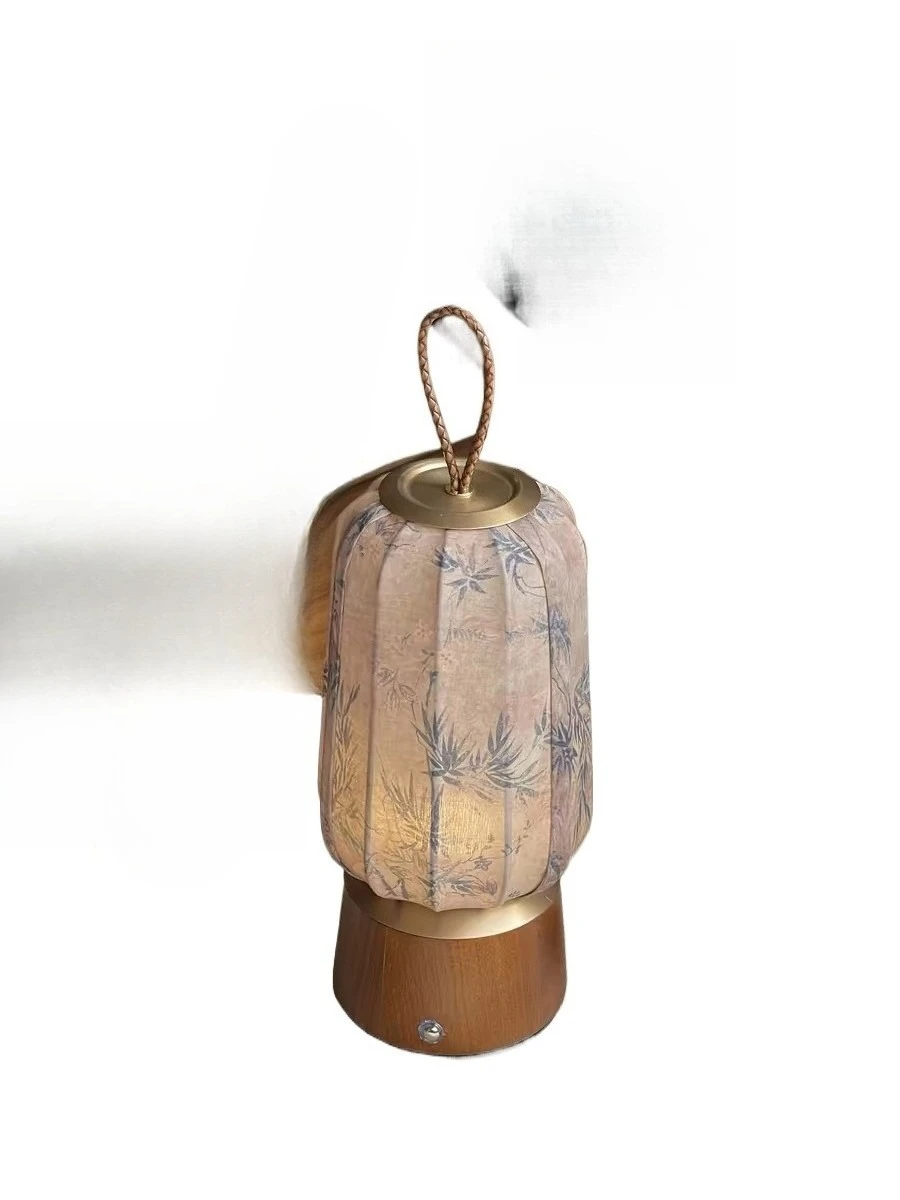 New Chinese Zen national style charging portable hanging ambient lamp Song Dynasty aesthetic bedroom bedside decorative