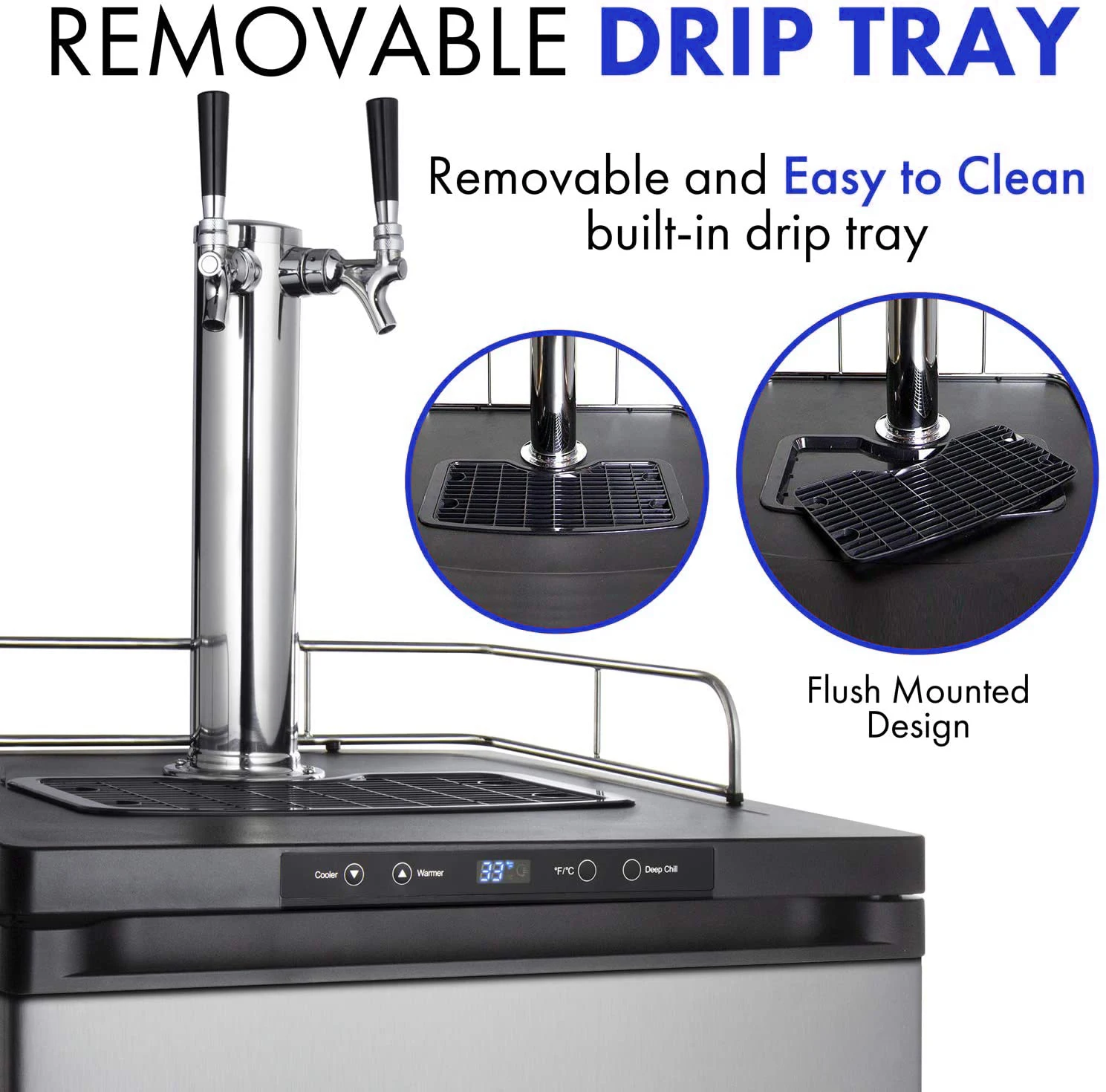 Commercial Dual Taps Draft Beer Dispenser Machine Beer Kegerators