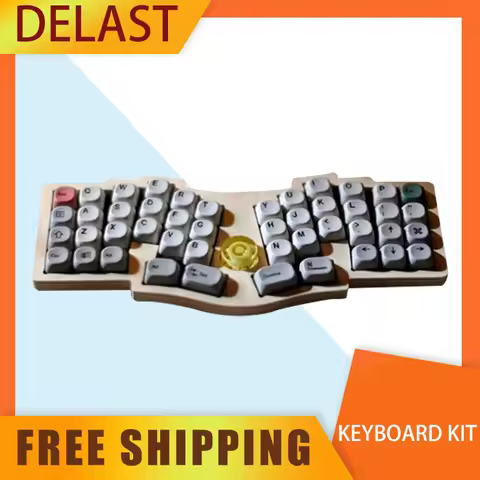 Delast Mechanical Keyboard Kit Wired Gaming Keyboard Kit Knob Hot Swap 49 Keys Manual Custom Computer Office Accessories Gifts