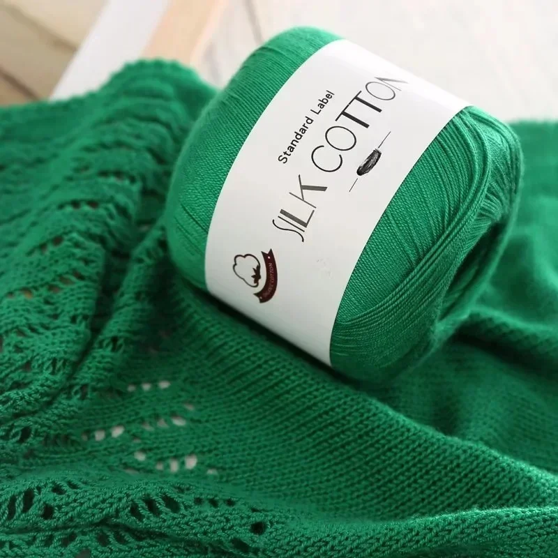 1 Stücke Weihnachten Seide Spitze Baumwolle Milch Häkelgarn Baby Handgestrickte Warme Weiche Strickgarn für Handstrickzubehör Kreuz