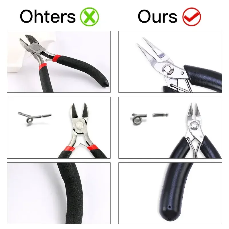 Stainless Steel Mini Needle Nose Pliers Curved Nose Pliers Jewelry Making Hand Tool Pliers for DIY Bracelet Jewelry Making Tools