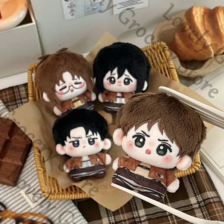 

Anime Shingeki No Kyojin Levi Ackerman Mikasa·Ackerman Eren Jaeger Hange Zoe Attack on Titan Cosplay Fluffy Maumet Keyring Gift