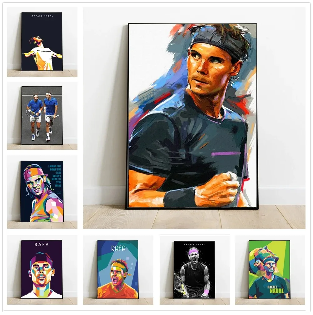 Rafaels New Quotes Nadals Tennis Player Sports Stars Poster Prints Wall Art Canvas Painting Picture Photo Gift Room Home Decor