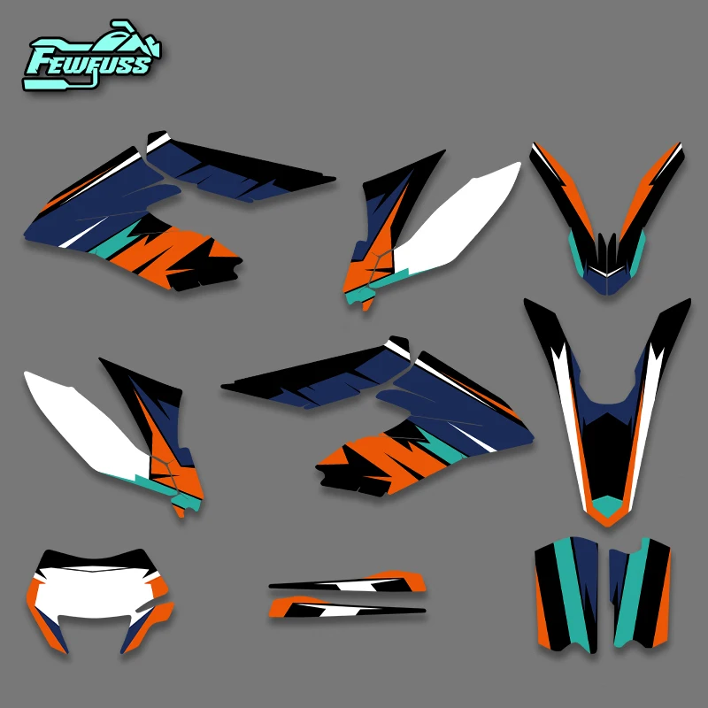 Fewfuss For KTM Freeride 12‑17,18‑20 Dirt Bike Custom Graphics Kit, Decals Stickers With Personalized Name And Number