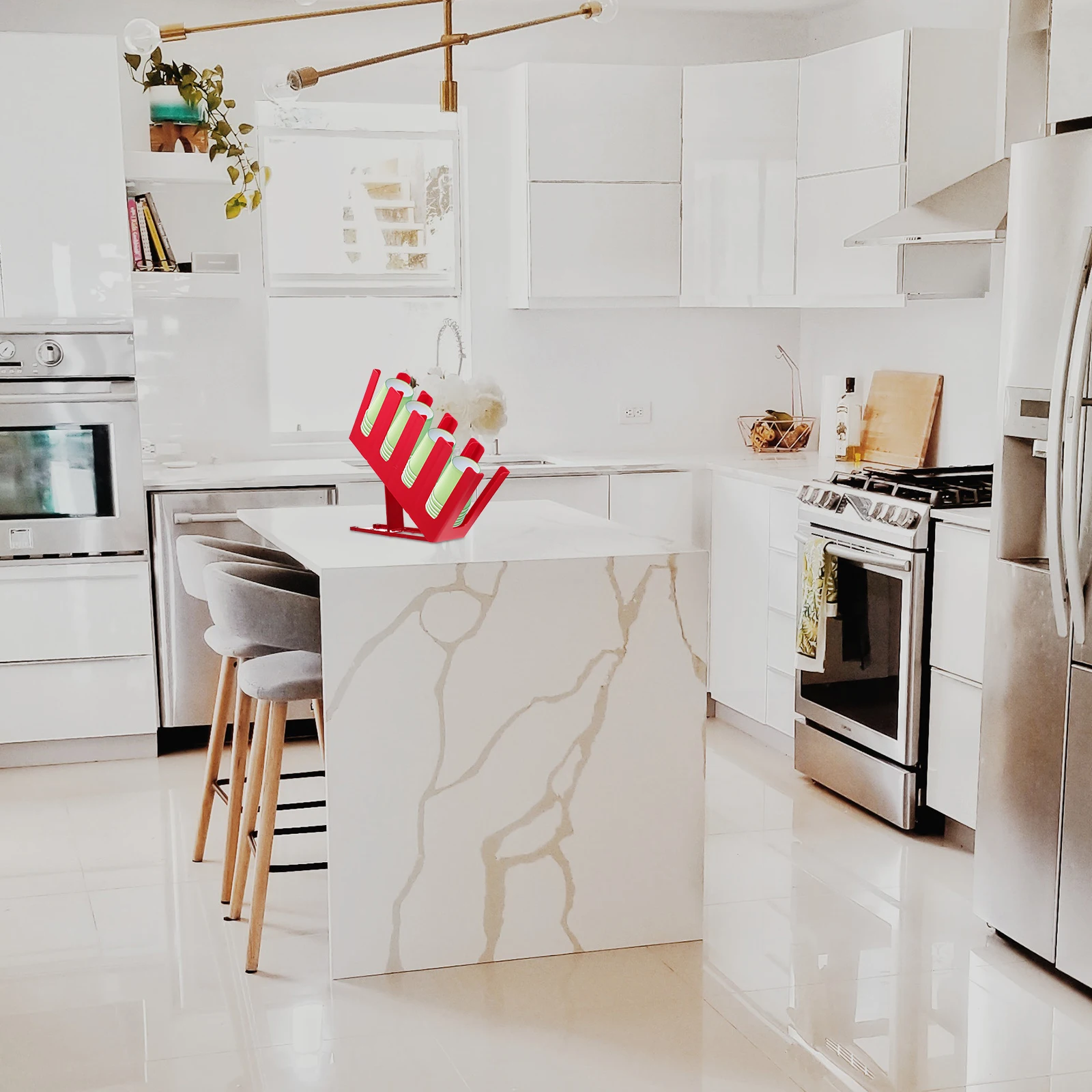 Foldable Plastic Paper Disposable Easy Disposable Cup Rack Clean Home Bar Plastic Paper Cup Rack Cafés