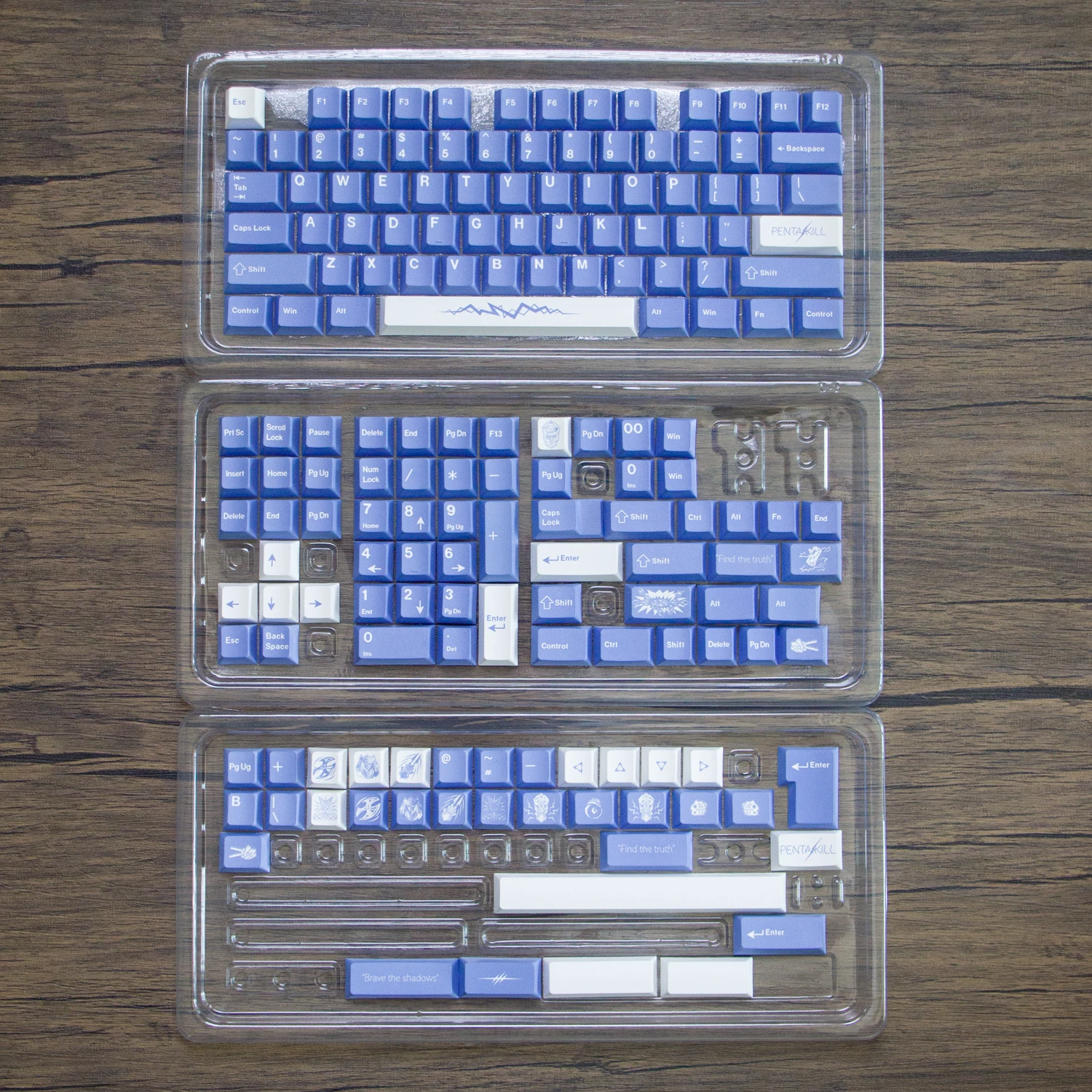165 Keys Keycaps PBT Dye Sublimation Impulse Blade Blue Cherry Height Mechanical Keyboard AULA F75 Anne Pro 2 Mad 60he 68he