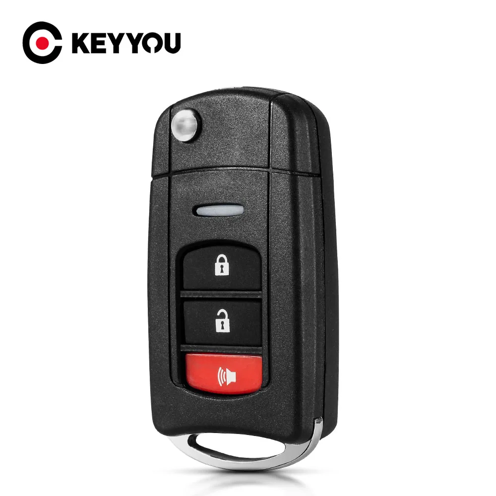 KEYYOU Modified Flip Folding Remote Key Shell Case New Replacement Car Key Case Car-styling For Toyota Fob 3 Buttons