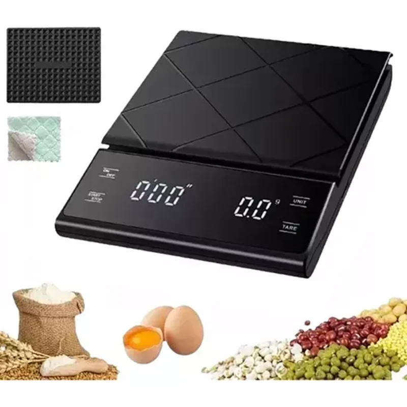 Digital Timing Scale 0.1g/5kg for Precise Weighing - Ideal for Kitchen and Postal Use