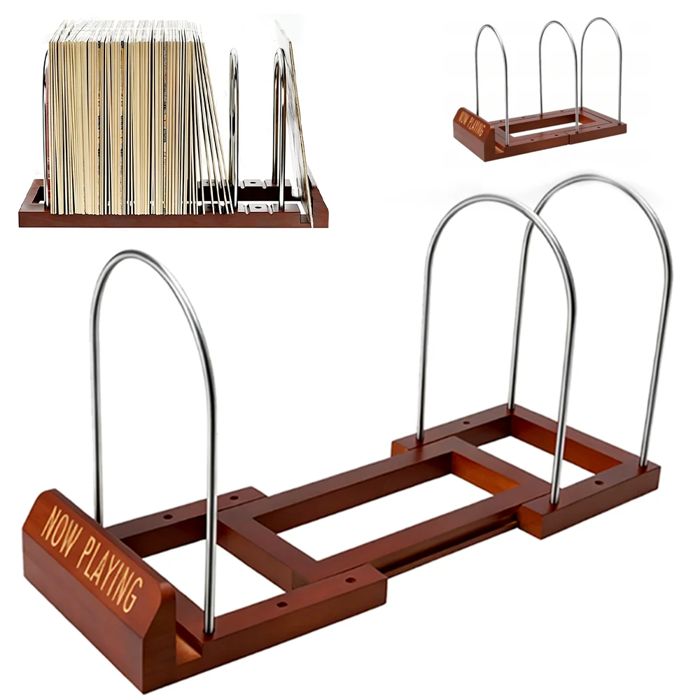 Soporte para discos de vinilo, tablero de mesa de madera, estante para discos de vinilo, soporte para discos de vinilo, almacenamiento de vinilos, estantería para álbumes de vinilo