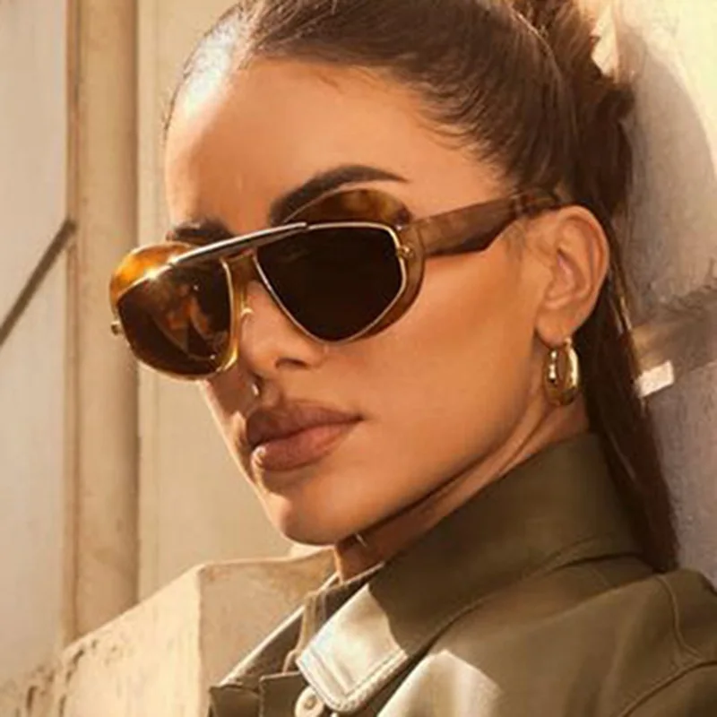 Y2k Unique Fashion Sunglasses Ladies Cat Eye Hip Hop Punk Shades Travel Sun Glasses Woman 2024 Luxury Eyewear Uv400 Men Glasses