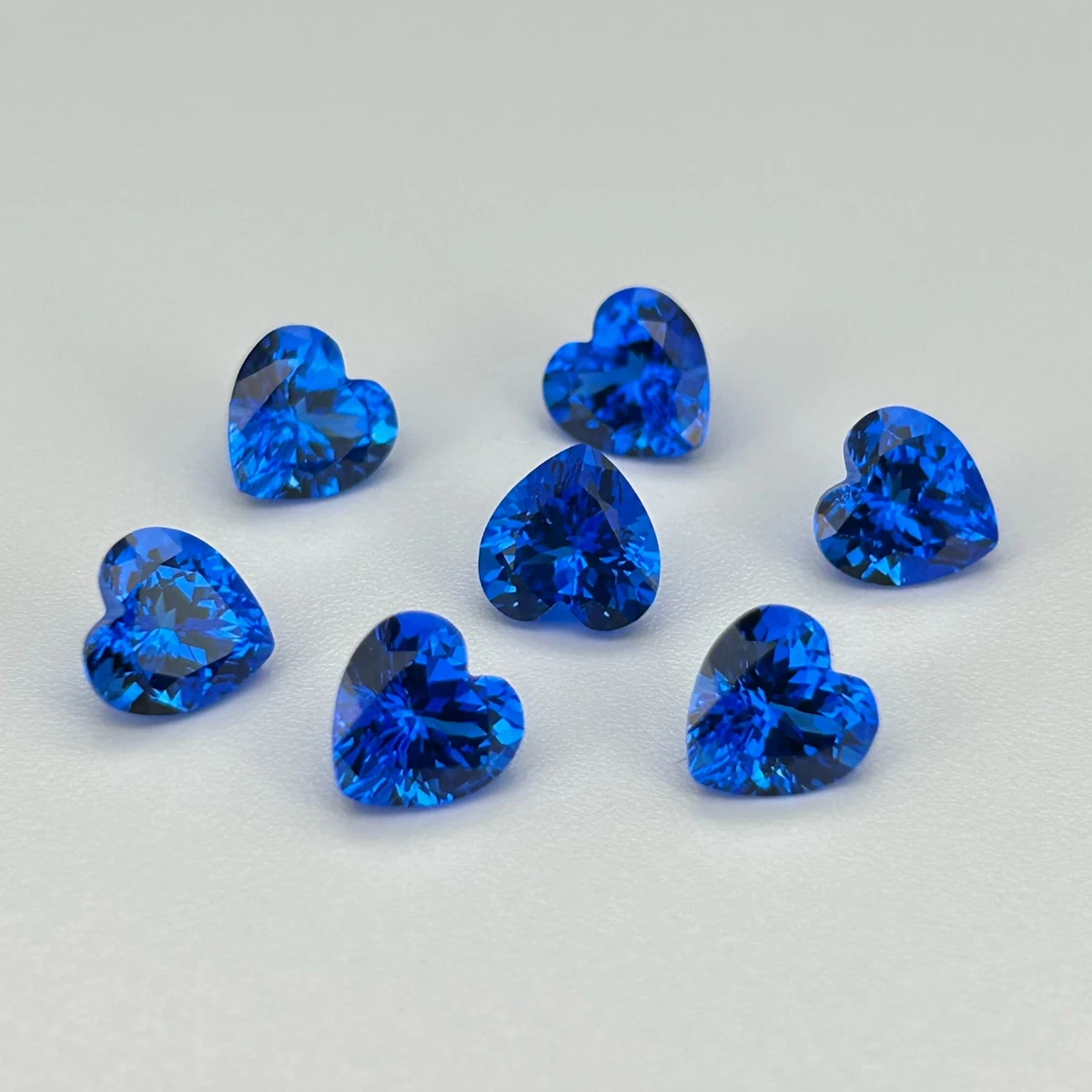 

5x5mm Heart Cut Synthetic Spinel Gems Blue Lab Grown Cobalt Spinel Stone