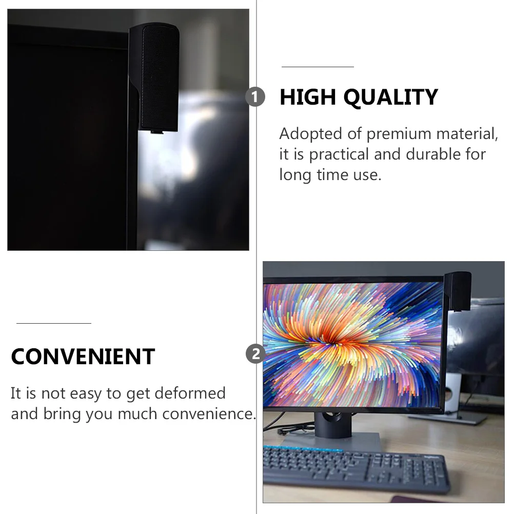 

Clip on USB Computer Speaker 3.5mm Interface Portable Audio Device for Office Home Music Enjoyment USB Computer Speaker