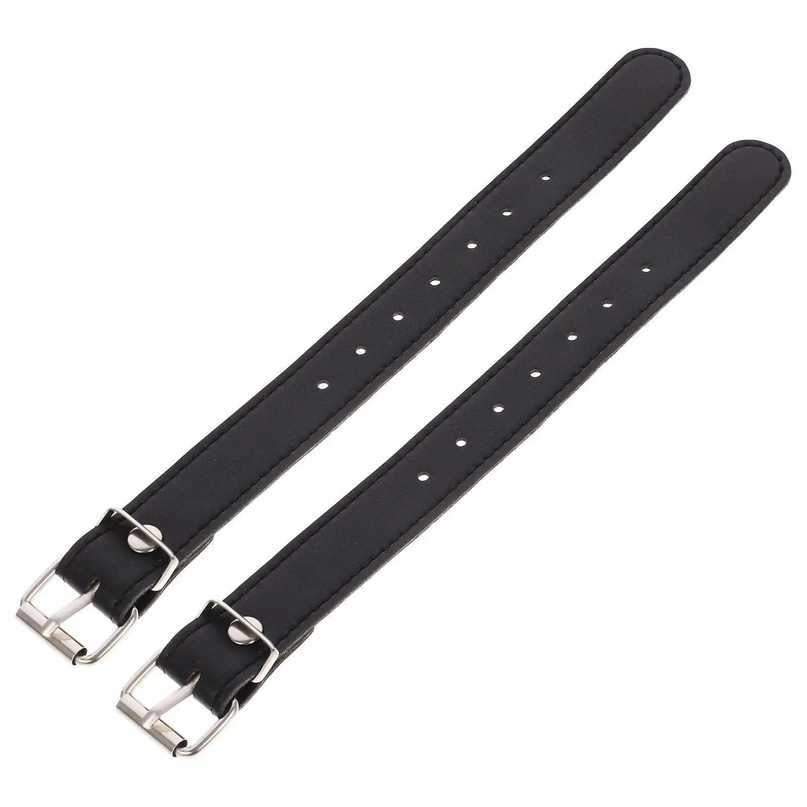 

2pcs Buckle Bike Basket Straps Belt Compact Size Adjustable Hole Black Color Bike Basket Strap Waterproof