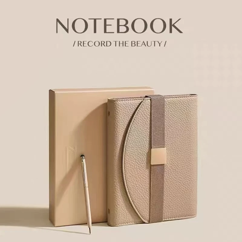 A5 A6 Pu Leather Binder Notebook Journal gift pack Diary Planner Organizer Meeting Record Business Office Loose-leaf Notepad