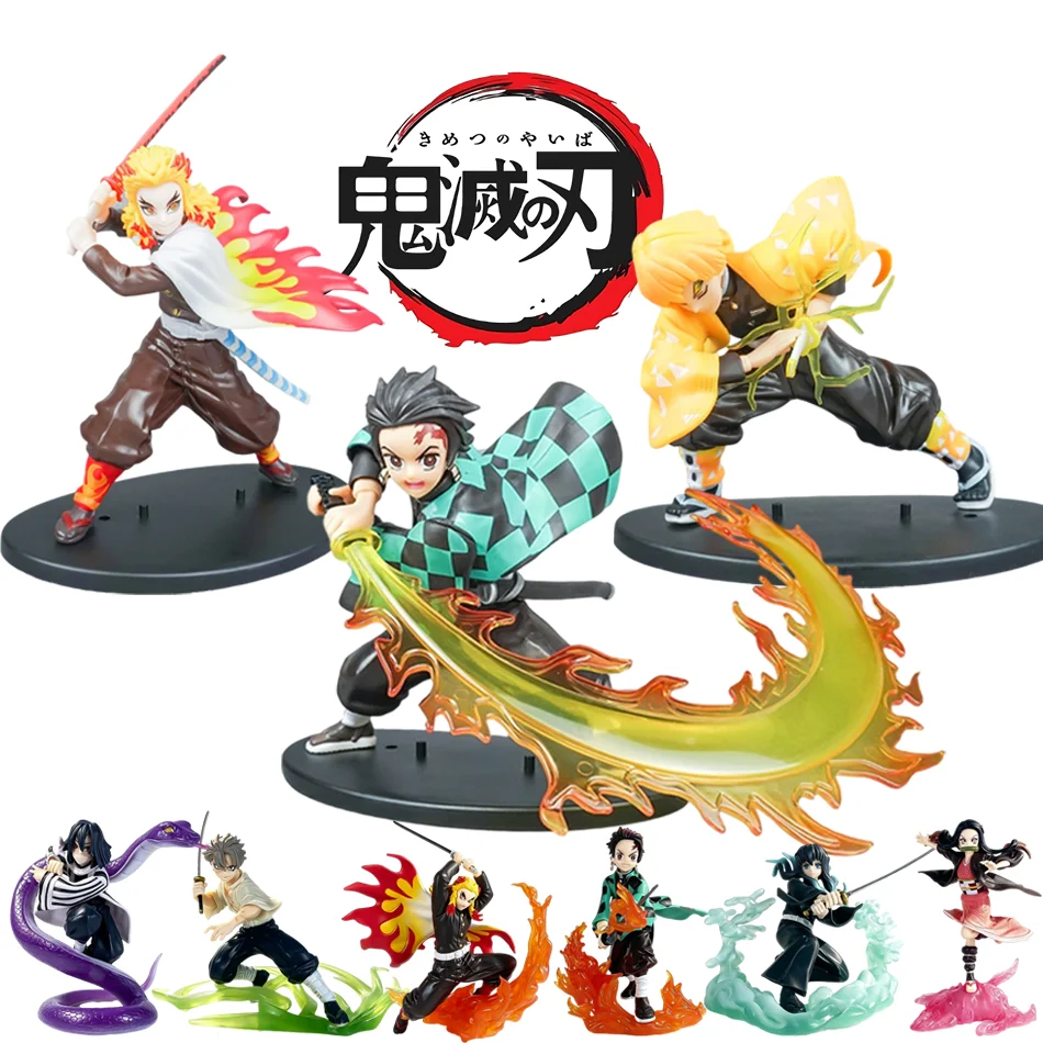 10-22cm Demon Slayer Anime-Figur Kamado Tanjirou Agatsuma Zenitsu Kyoujurou Anime PVC-Modell Actionfigur Sammlerstück Geschenk
