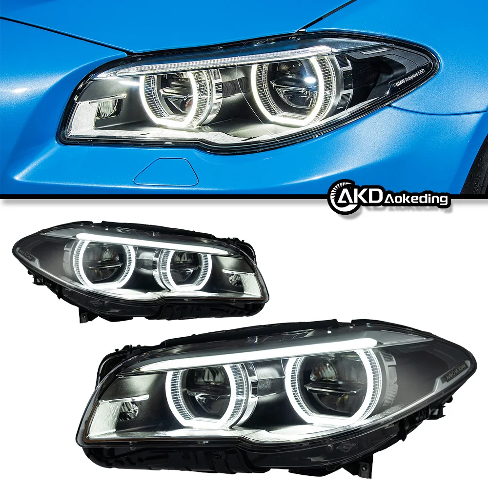 AKD Car Styling Head Lamp for BMW F10 Headlights 2010-2016 520i 525i 530i F18 LED Headlight Projector DRL Automotive Accessories