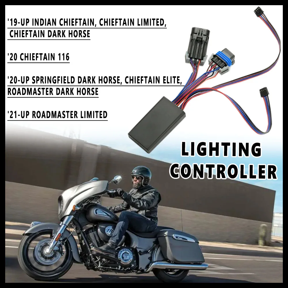

НОВЫЕ аксессуары для мотоциклов КОНТРОЛЛЕР ОСВЕЩА F ​ или Indian Challenger Chieftain Pursuit Roadmaster Springfield Black