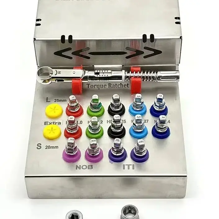 

Dental Torque Wrench Ratchet Screwdriver Kit Wrench Prosthetic Restoration Ratchet Dentistry Implant Universal Tools