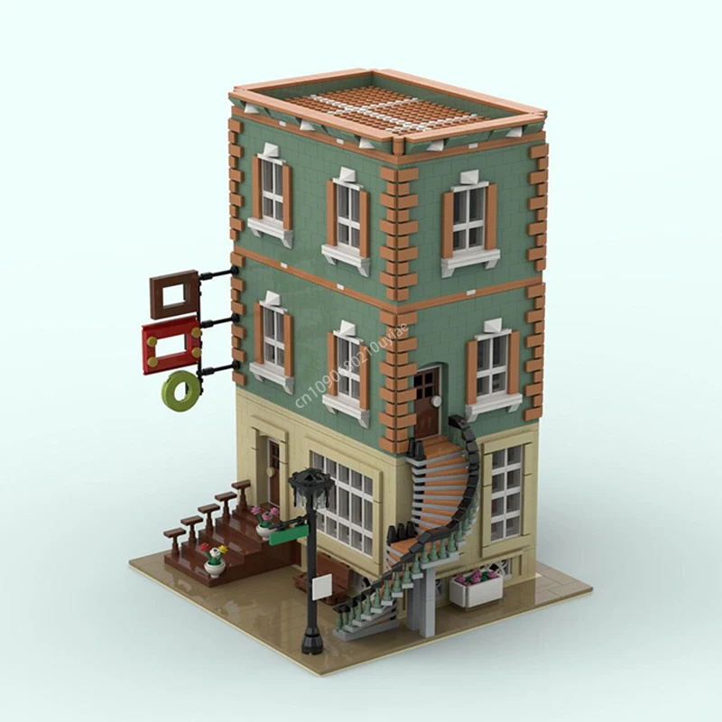 3636 قطعة Moc The Frame Shop وحدات العمارة منزل اللبنات لتقوم بها بنفسك الإبداعية الاطفال الجمعية التعليمية الطوب اللعب الهدايا