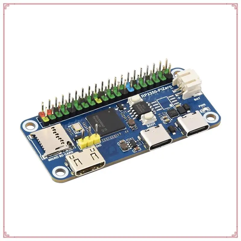 Waveshare RP2350-Pizero Development Board RP2350-Pizero Microcontroller 520KB SRAM, 16MB Flash For Raspberry Pi