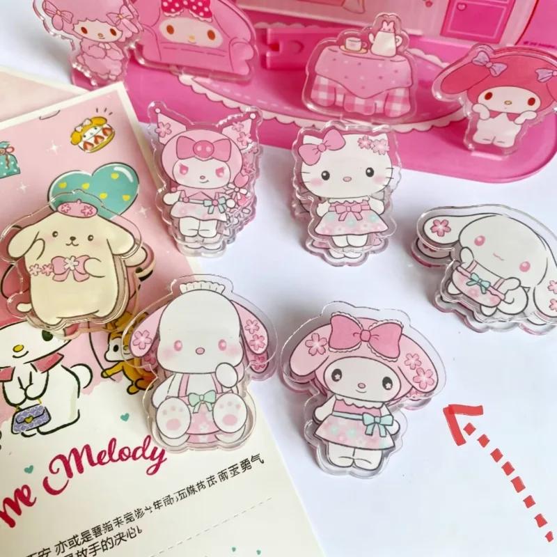 

Набор из 48 акриловых зажимов Sanrio Melody Pochacco для фото, поделок, декора, заметок, бумаги, канцелярских принадлежностей для офиса и школы