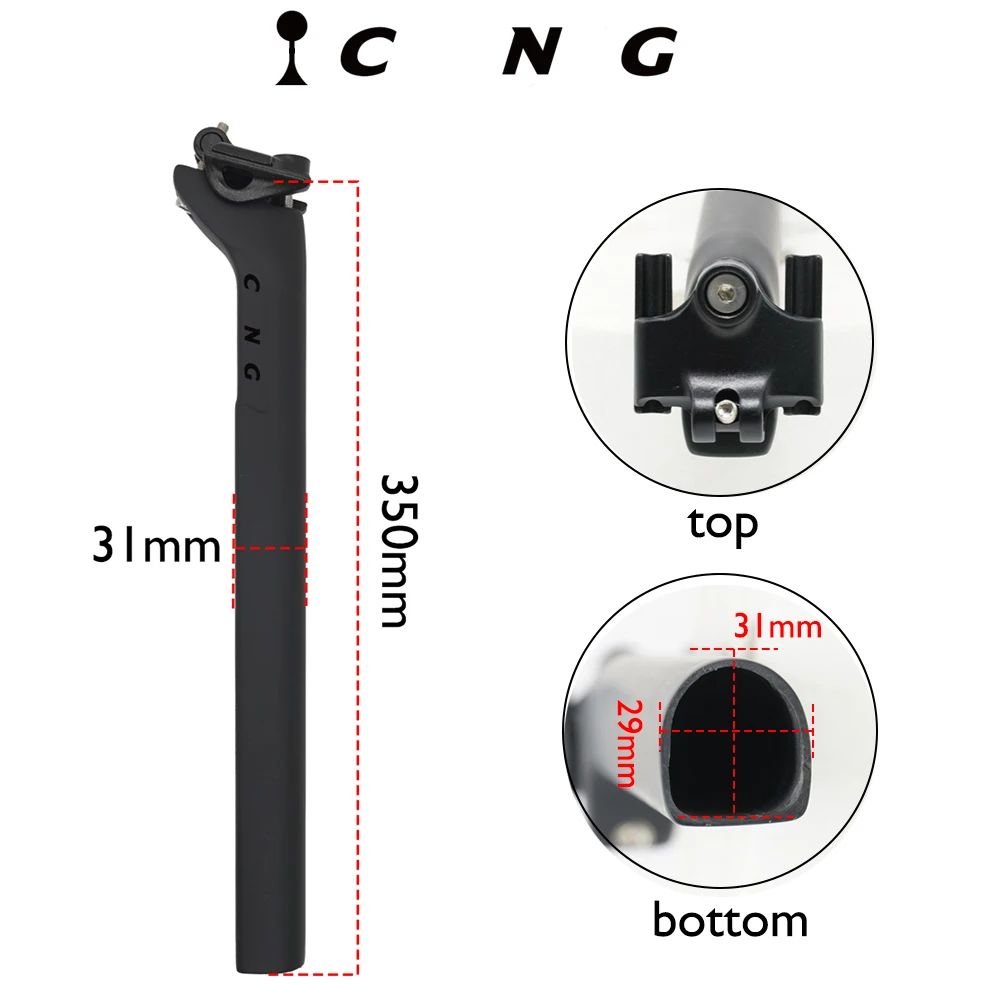 15mm offset full carbon black matte seat post C68 series350mm suitable for Colnago V2-R/ C64/V3RS/ V3/C68 V4RS bicycle seat post