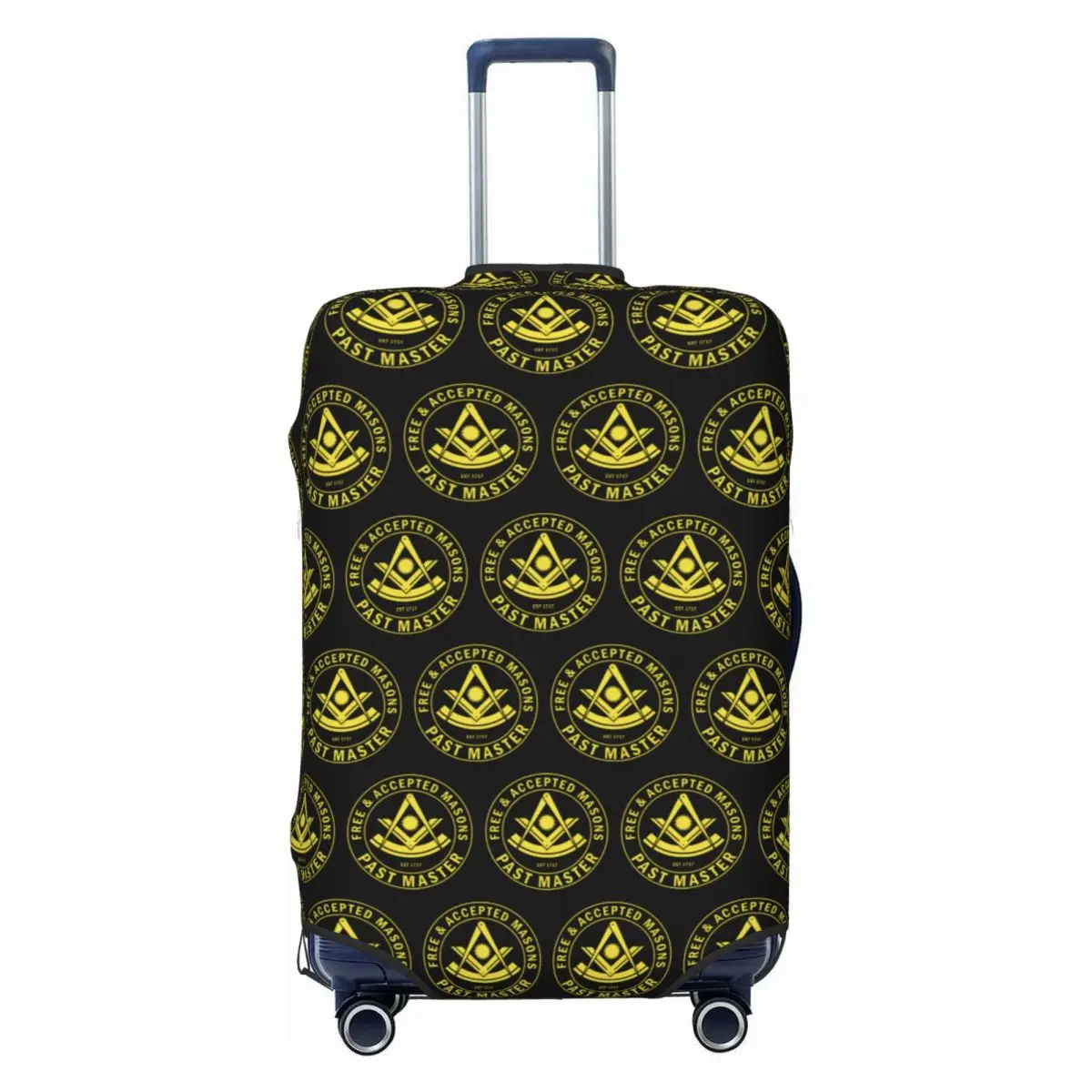 

Custom Fashion Masonic Freemason Luggage Cover Protector Washable Mason Freemasonry Travel Suitcase Covers