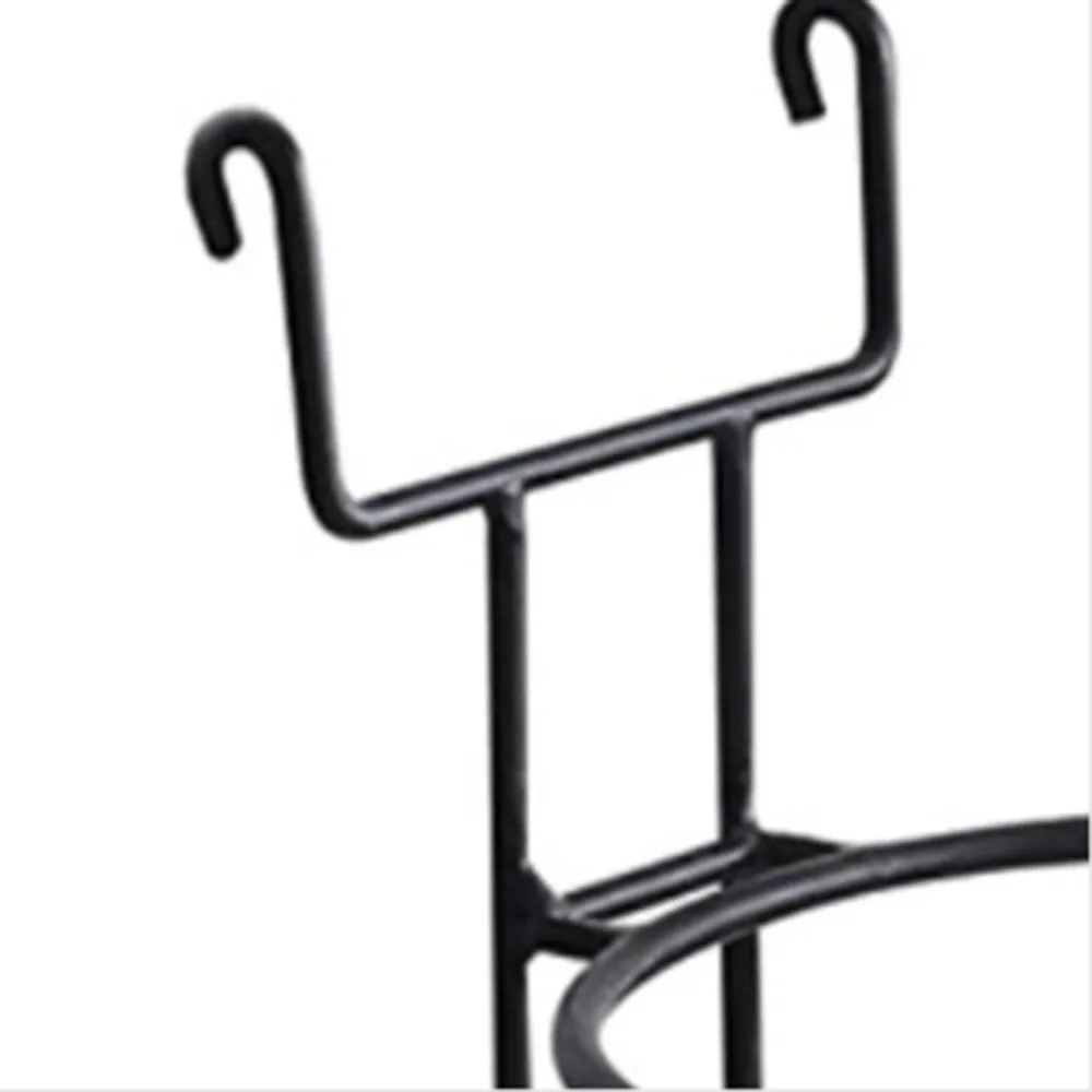 Iron Art Material Railing Flower Pot Hanger Sturdy Structure Easy Installation Hanging Basket Holder Space-saving Flower Holder
