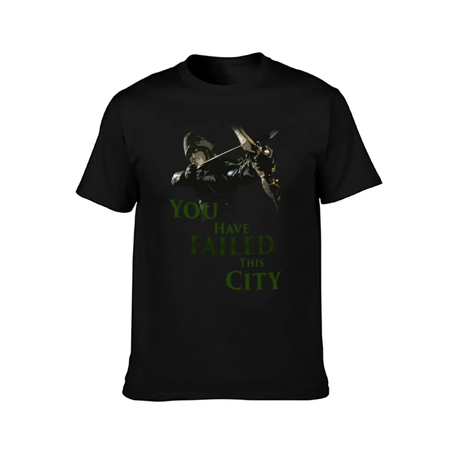 Green Arrow - You have failed this city T-Shirt, Summer Casual Cotton Tee, Oversized Streetwear Tops, Vintage Graphic Print