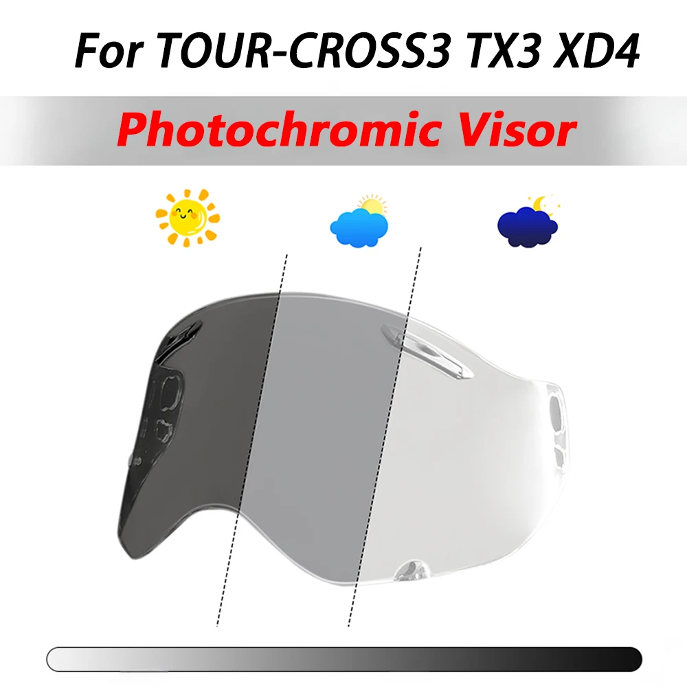 

Helmet Visor goggles hromic Tea black Automatically Darkens Lens Photochromic Helmet Visor For Arai TOUR-CROSS3 TX3 XD4