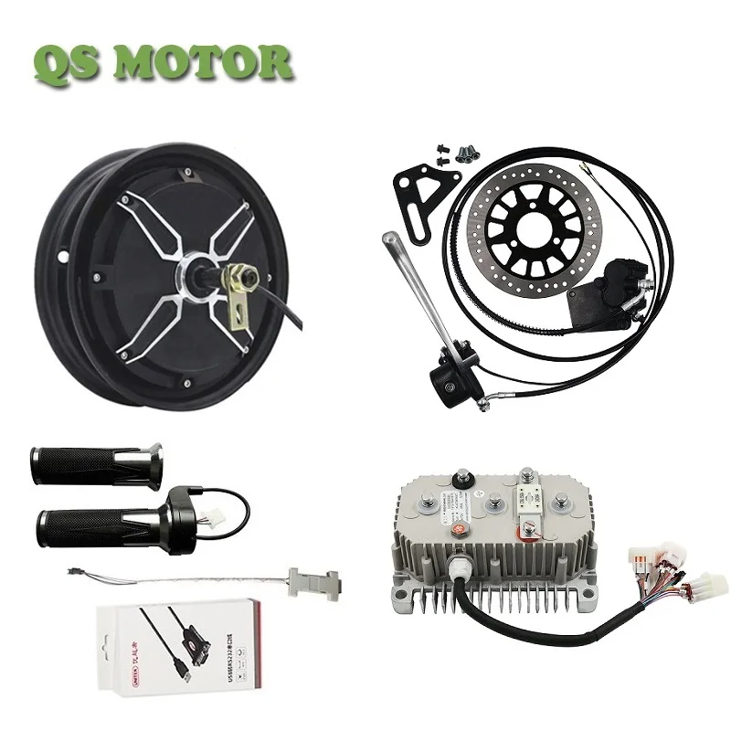 

3000W 10inch QS Hub Motor For Electric Motorcycle Conversion kits with Kelly Sine Wave Controller Support Braking Regenerative