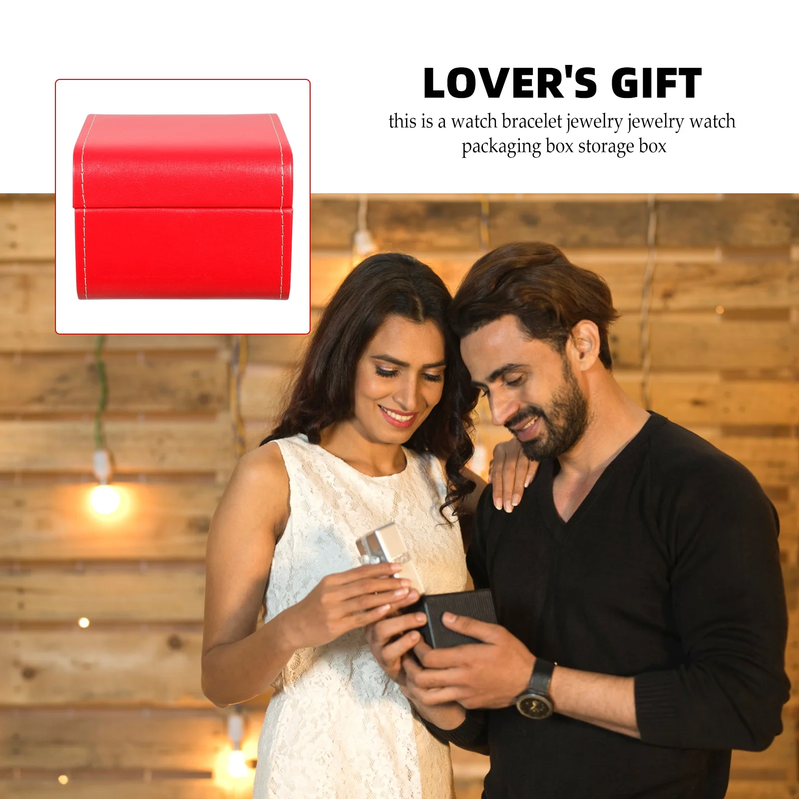 

Watch Box Storage Organizer Single Case Jewelry Hard Red Display for Men Travel