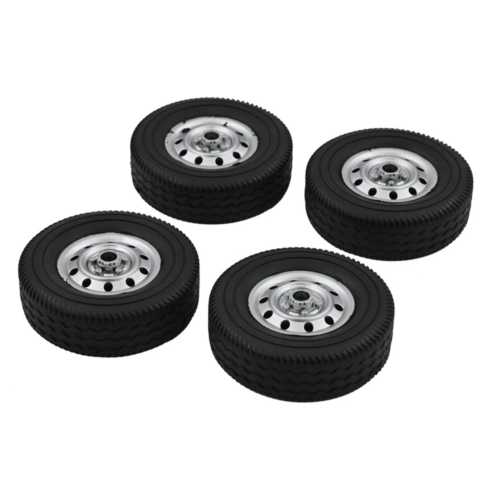 A48U 8Pcs Wheel Tire Tyre For WPL D12 1/10 RC Truck Car DIY Upgrade Spare Parts Accessories