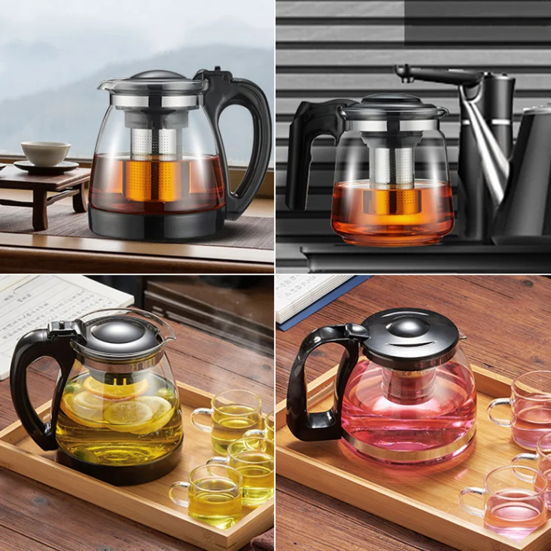 GIANXI Large Capacity Teapot Home Multi-Functional Filter Teapots Thickened High Borosilicate Glass Tea Separation Puer Tea Set