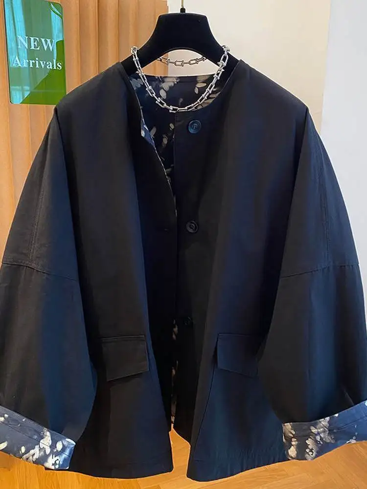 

plus Size Casual Loose Women's Jaet 300 Pou Versatile Double-Sided Wear Outerwear Comfortable Fit Faionable Autumn Coat