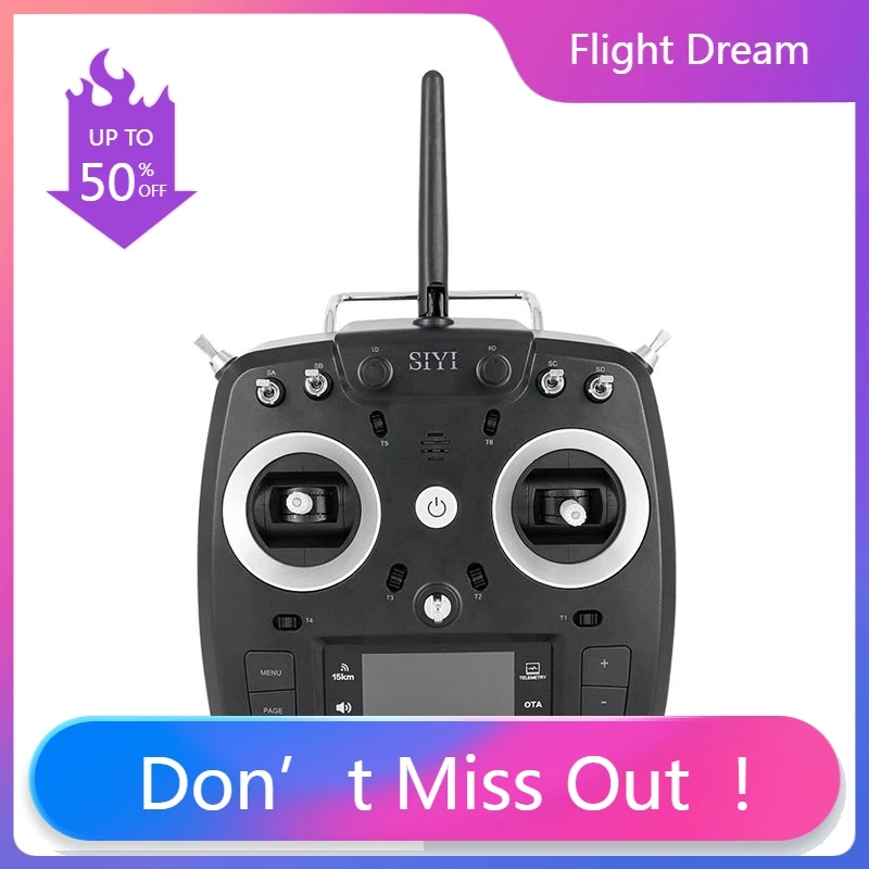 

NY15Km SIYI FT24 2.4G 12CH Radio Transmitter Remote Controller with OTA Mini Receiver for TBS Crossfire/ Frsky R9M FPV Drones