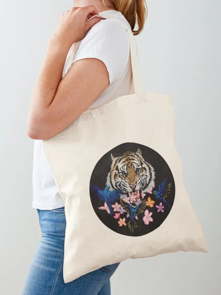 

Hyacinth Tiger Tote Bag canvas tote canvas bags reusable grocery bags tote bags men