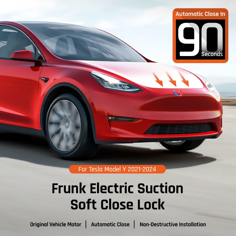 Front Trunk Electric Suction Lock for Frunk Soft Closing Model Y / 3 / X / S/ 3 Highland Automatic Frunk Auto Closer