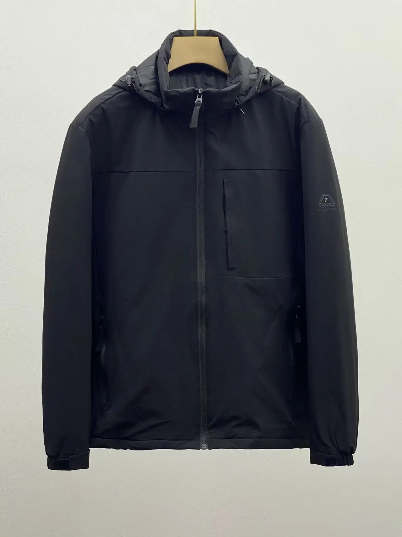 

Мужская утепленная зимняя куртка для активного отдыха, хлопковое пальто, ветрозащитное, водонепроницаемое, теплое, с капюшоном, из нейлонового волокна, приталенный крой, молодежная мода