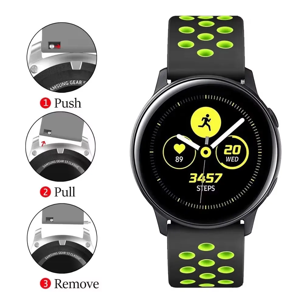 Silicone Strap for Samsung Galaxy Watch 7 6 5 4 44 40mm 6Classic 43/47mm GearS3 Bracelet for Huawei 3 4Pro GT3/2e Band 20mm 22mm