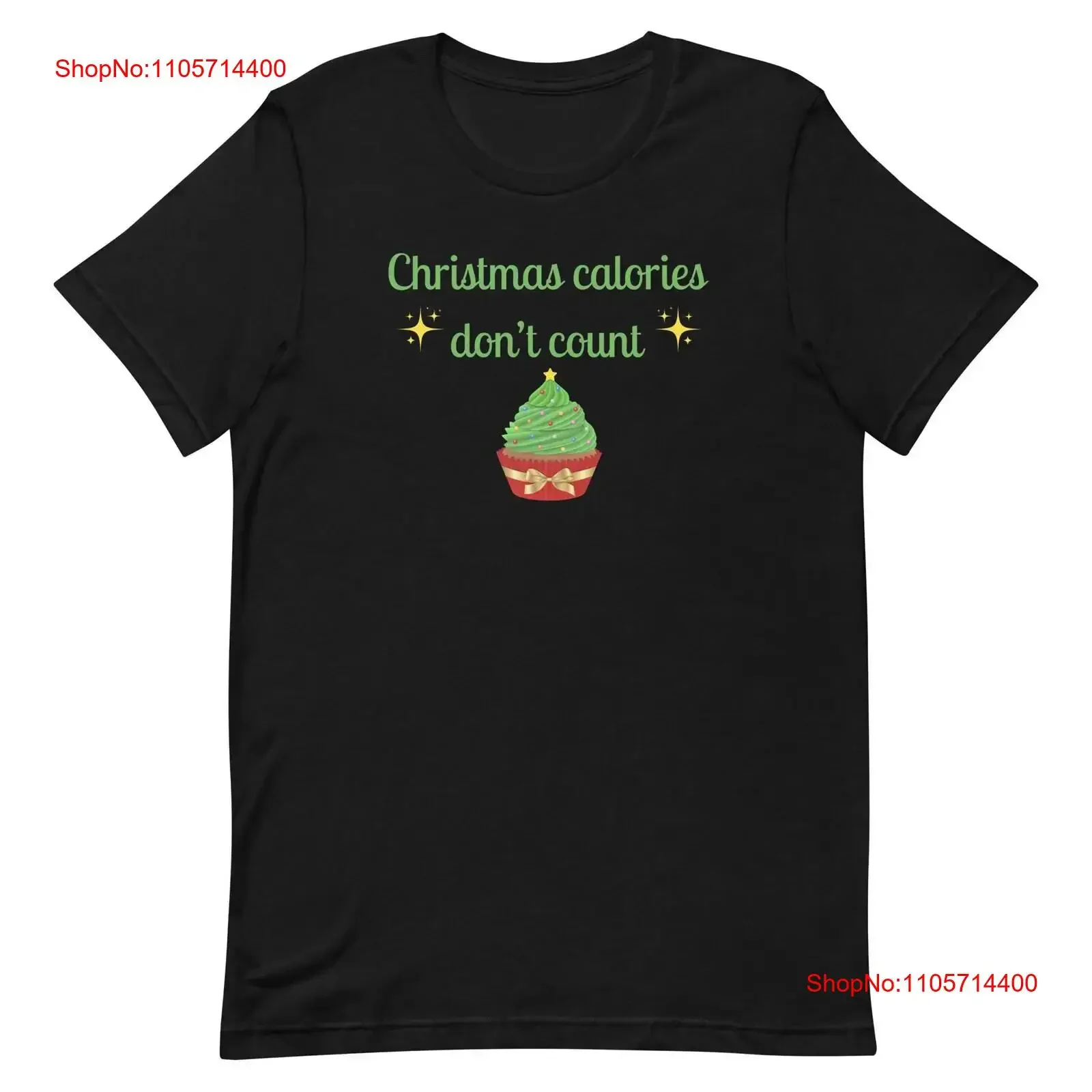 Christmas Calories Don't Count T shirt Holiday Apparel Foodie Party vintage Washed Stretched Slightly graphic Comfortable homme