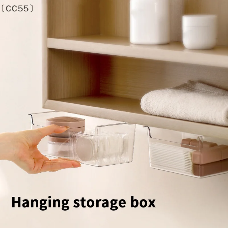 

〔CC55〕Drawer Style Storage Box Under The Mirror Cabinet Transparent Bathroom Cotton Stick Bathroom Office Pull-Out Storage Shelf